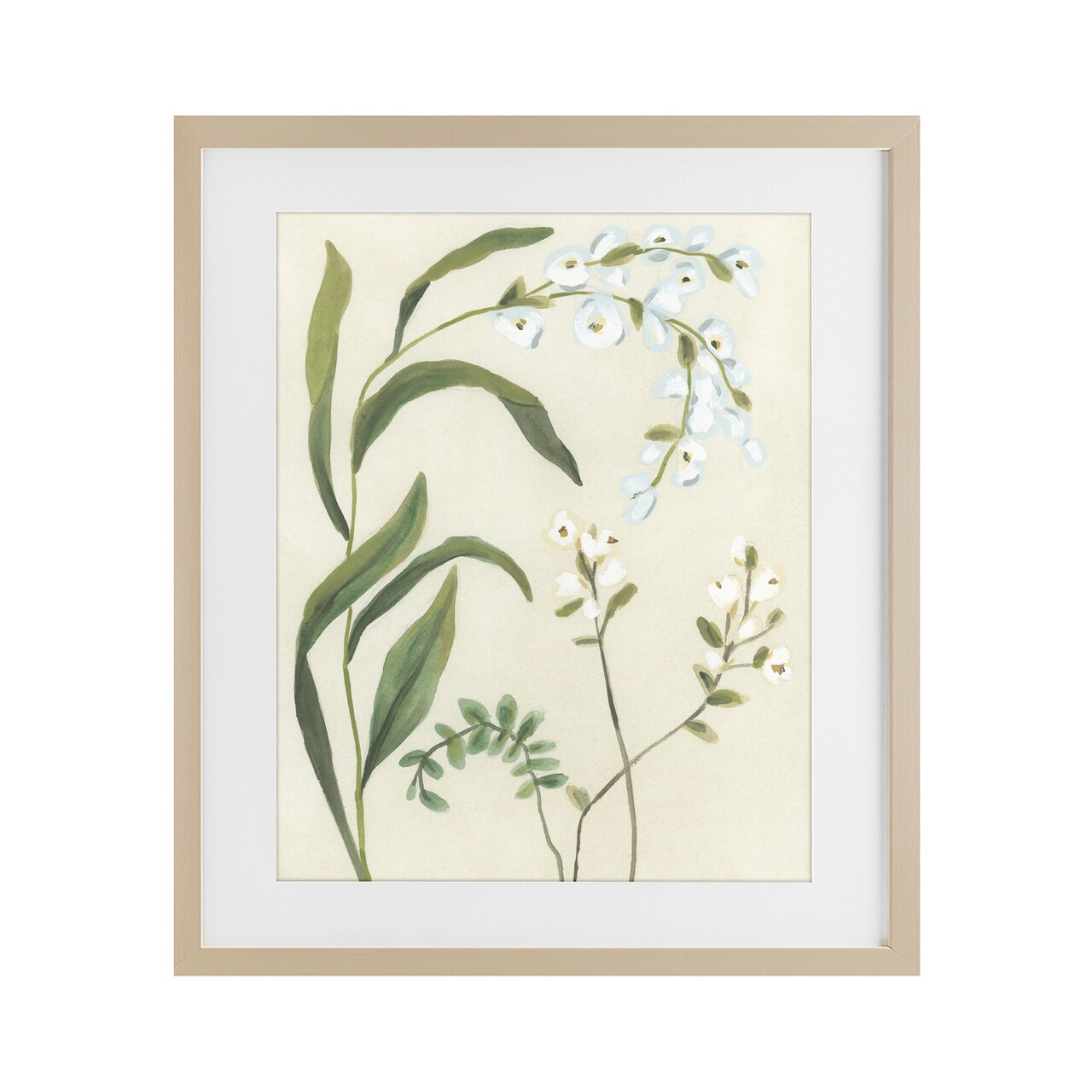 Stupell Industries Soft Snowdrop Stems Framed Print Under Glass, design by June Erica Vess
